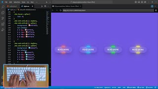 Glassmorphism Button Hover Effect Using Html and Css