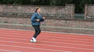 Running technique training (pose method)