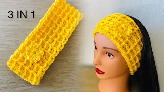 How to crochet 3 in 1 ear warmer | neck warmer | headband