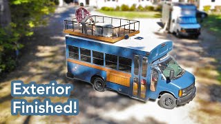 Finishing the Exterior of the Short Bus Conversion | New Ideas Coming