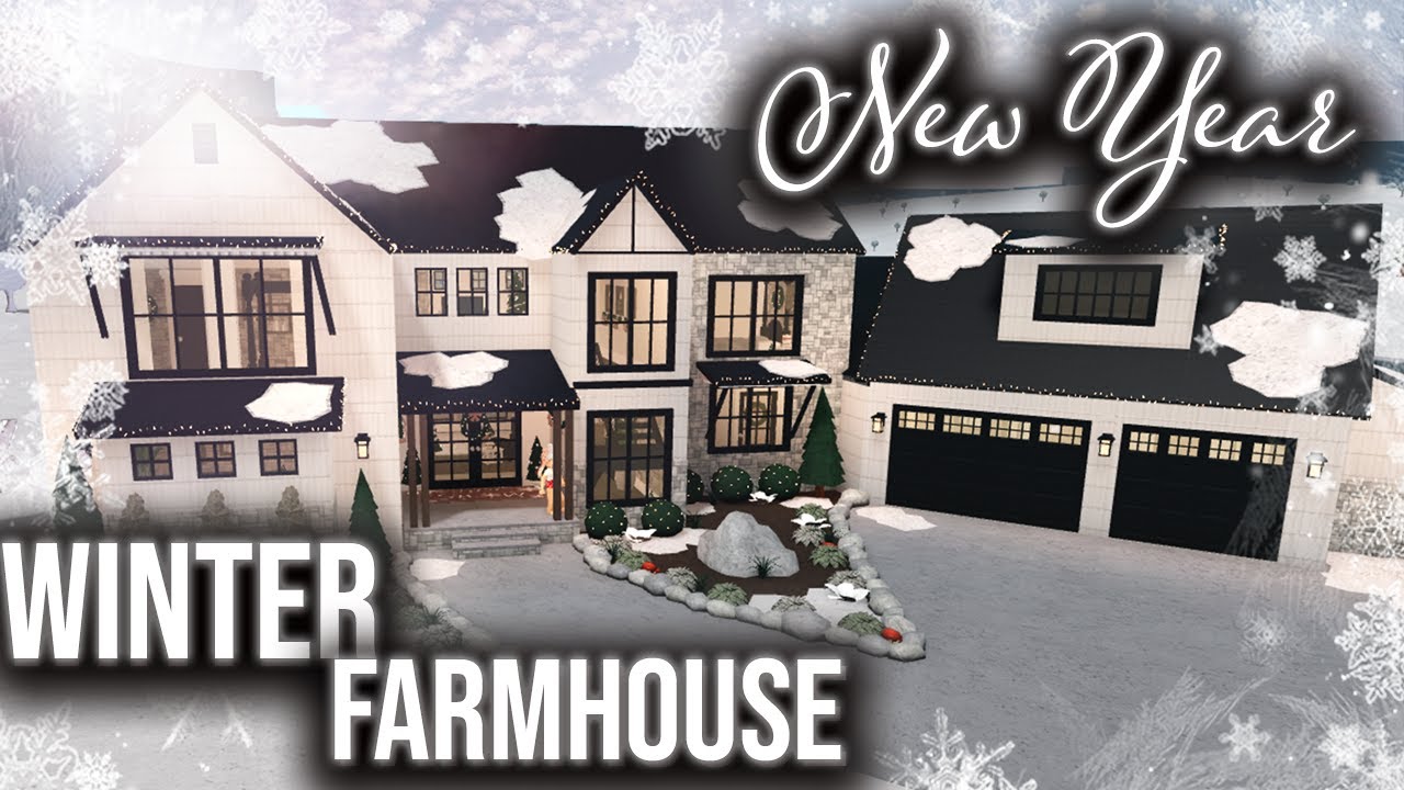 Bloxburg Speedbuild: Cozy Winter New Year Home || Christmas House Build ...