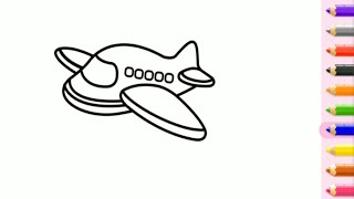 Toy Airplane: Drawing Painting Coloring For Kids And Toddlers