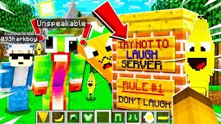 TRY NOT TO LAUGH CHALLENGE with UNSPEAKABLE and SHARK in MINECRAFT!