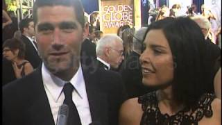 Matthew Fox and Wife Golden Globes