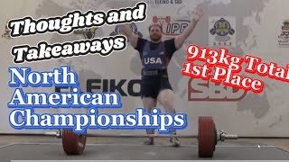 COMMENTARY ON MY 2023 NORTH AMERICAN CHAMPIONSHIPS PERFORMANCE - 913kg NAPF Record Total 120kg Class