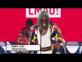 Blame It On Kway Stunts On Us In Colorful Cardi B-Inspired Coat During His LMAO! Award Speech