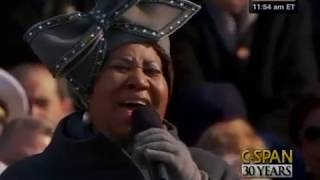 Aretha Franklin sings at President Barack Obama's 2009 Inauguration (C-SPAN)