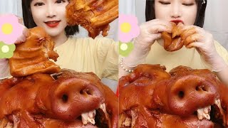 PORK BELLY MUKBANG PIG HEAD | ASMR Eating Braised  Chinese Food