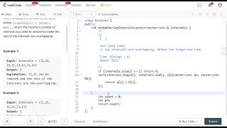 Leetcode 435. Non-overlapping Intervals | Logic Coding | Intervals