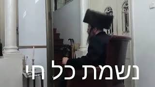 Bitchkov Rebbe  Saying Nishmas Next To The Menorah Chanukah 5780