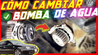 Cómo CAMBIAR o reemplazar BOMBA de agua JETTA A4, Golf,Clasico, How to replace water pump volkswagen