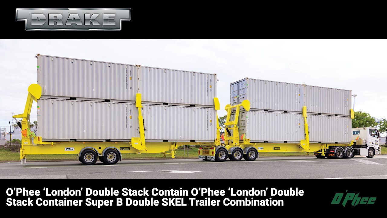 O'Phee 'London' Double Stack Container Super B Double SKEL Trailer ...