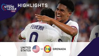 Concacaf Nations League 2022 Highlights | United States vs Grenada