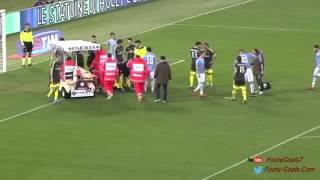 AC Milan's Alex crazy injury vs Lazio 11 01 2015
