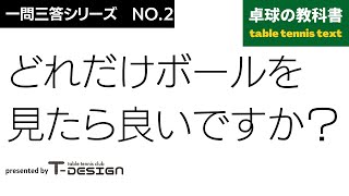 002 どれだけボールを見たら良いですか？　字幕入 How long should I see the ball?　 With English subtitles