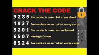 Today’s Puzzle #2 | Can you Crack the 4 Digit Code | Number lock puzzles @sharpyourmaths