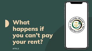 #FRLS - KNOW YOUR RIGHTS:  What happens if you can't pay rent?