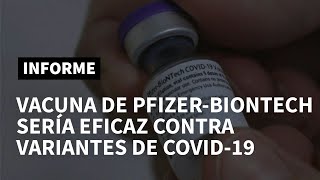 Pfizer y BioNTech estiman que su vacuna es eficaz frente a variantes británica y sudafricana | AFP