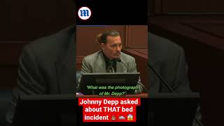 Johnny Depp asked about THAT bed incident #johnnydepp #amberheard #shorts #short