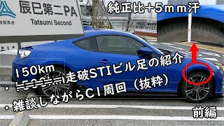 STIビルシュタインダンパーの紹介と慣らしでC１を周回します。