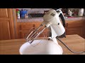 sunbeam mixmaster model 10 mixer overview and demonstration