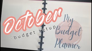 October Budget Setup | Beginner Budgeting