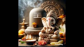 Vinayaka with shiva lingam #cute #vinayakachavithi #vinayaka #ganapatibappamorya #shiva #lambodara