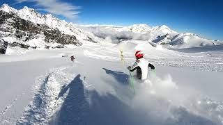 Ski camps in Europe. Saas-Fee October powder 2020