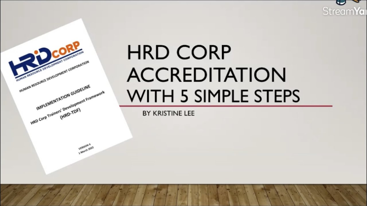 Hrd Corp Accreditation With 5 Simple Steps Youtube