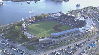 New extended protective netting at Harbor Park