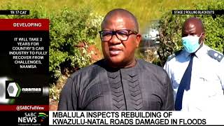 Minister Mbalula inspects KZN roads damaged by floods