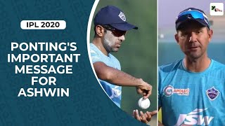IPL 2020: Ponting has this message for Ashwin,  makes it clear how DC will play this season