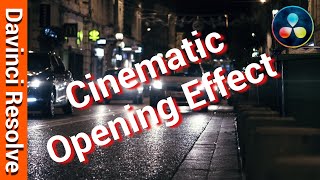 Davinci Resolve 16 - Cinematic Black Bar Opening Effect