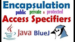 #56 Encapsulation and Access Specifiers (Access control) Explained in java and Demonstrated