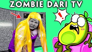 Zombie Barbie Merangkak Keluar Dari TV Avocado | Avocado Di Kehidupan Nyata | Parodi Kartun Horor