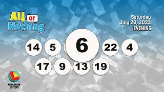 Wisconsin Lottery Evening Draw Plus 07/29/2023