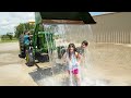 Finding a Secret Prize with Real Tractors and Hay | Tractors for kids