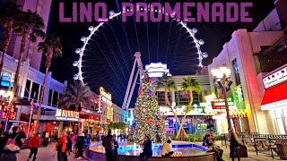 [4K]⁶⁰ 🎄LAS VEGAS STRIP | THE LINQ PROMENADE 2020