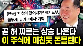 곧 허 찌르는 상승 나온다. 이 주식에 미친듯 돈몰린다｜박순혁 작가 1부