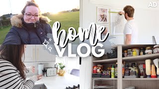 HOME VLOG! 🏡 kitchen styling & organising • inside cupboards & new art • home organising hacks! 🖼 AD