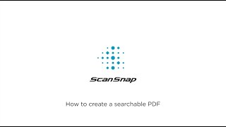 How to create a searchable PDF on ScanSnap Home