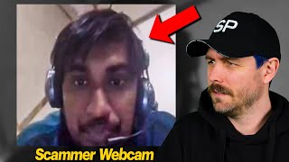 Scammer Reacts when he notices his Webcam ON