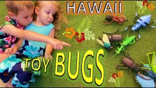 HAWAII Bug Hunt Pretend Play for KIDS!! BEETLES, Praying Mantis, BUTTERFLY, Grasshopper, ANT \u0026 MORE!