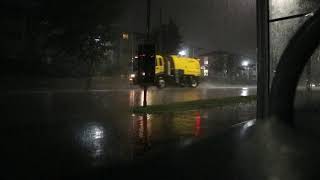 Relaxing Sounds - Heavy Rain in a Bus Stop (REAL RAIN)