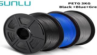 SUNLU PETG 3D Filament 1KG 3 Rolls 1.75mm +/-0.02MM 3D Printing Filament Neatly