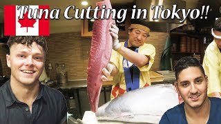 【まぐろ商店】必見！マグロの解体ショーで大盛り上がり！ / OMG, Tuna Cutting Show in Tokyo!