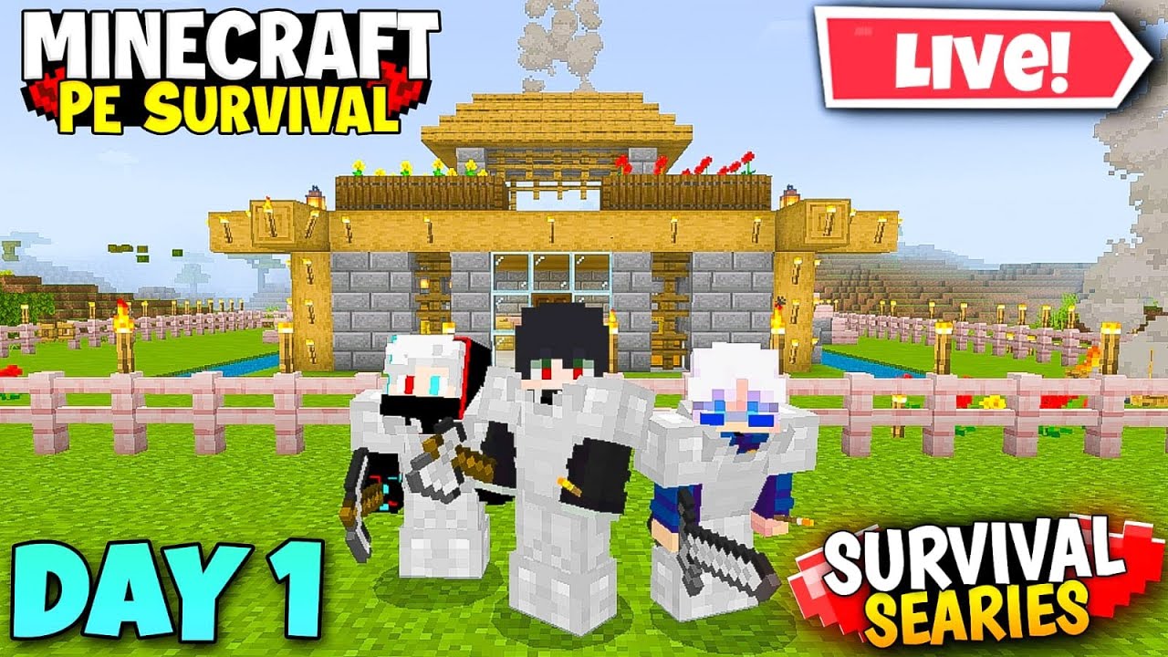 Minecraft Pe Survival Series Ep 1 In Hindi 1 21 Made Op Survival Base