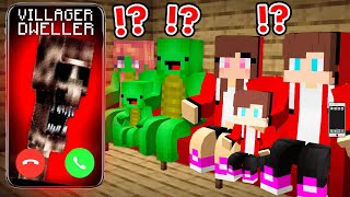 Why The Scary Corrupted Villager Call JJ and Mikey Family at Night in Minecraft - Maizen ?!