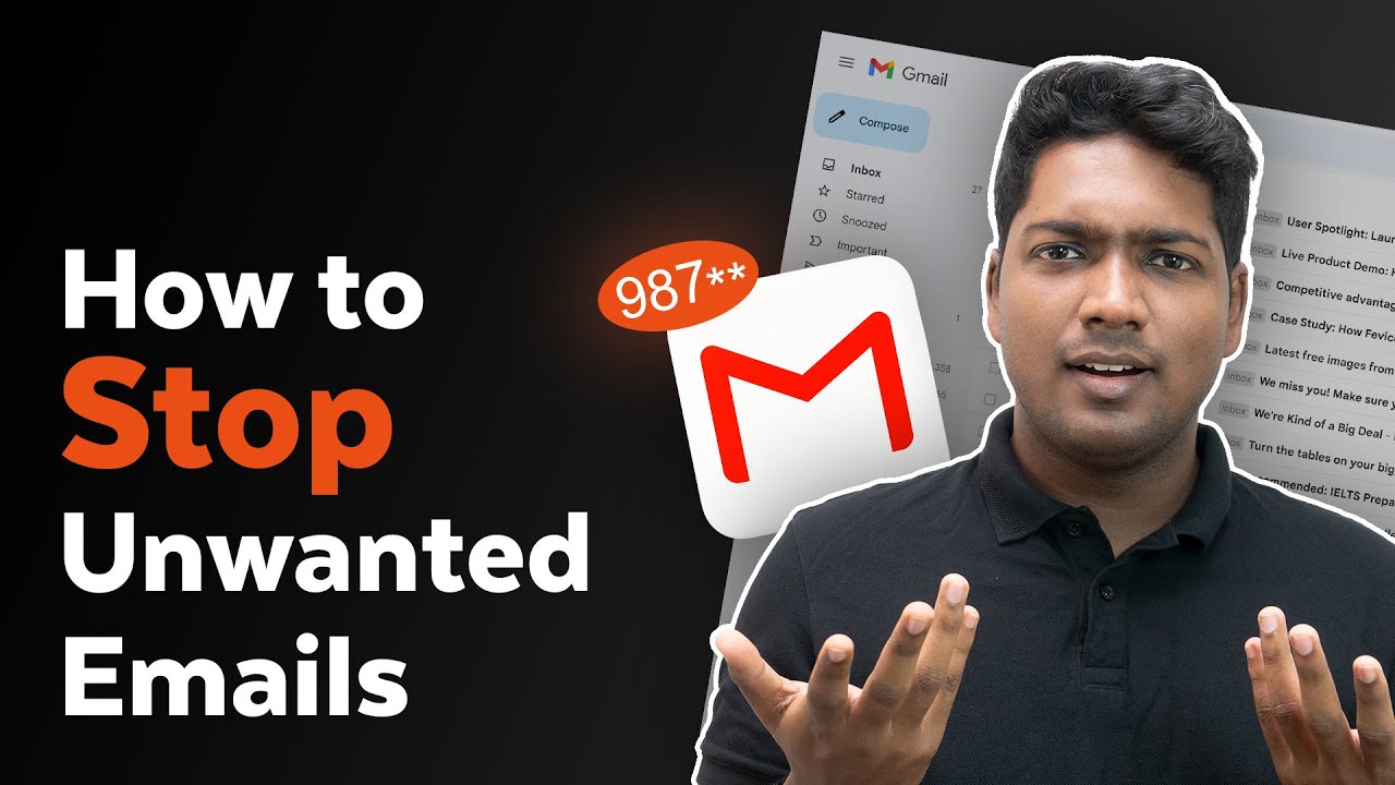 How To Stop Unwanted Emails | Unsubscribe Emails In Gmail - YouTube