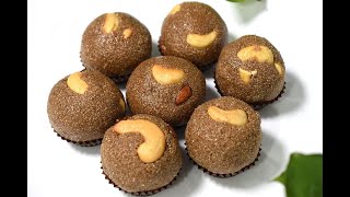 ஹெல்த்தி கருப்பட்டி ரவா லட்டு 10 நிமிடத்தில் -Palm Jaggery Rava Ladoo in 10 Min-No White sugar